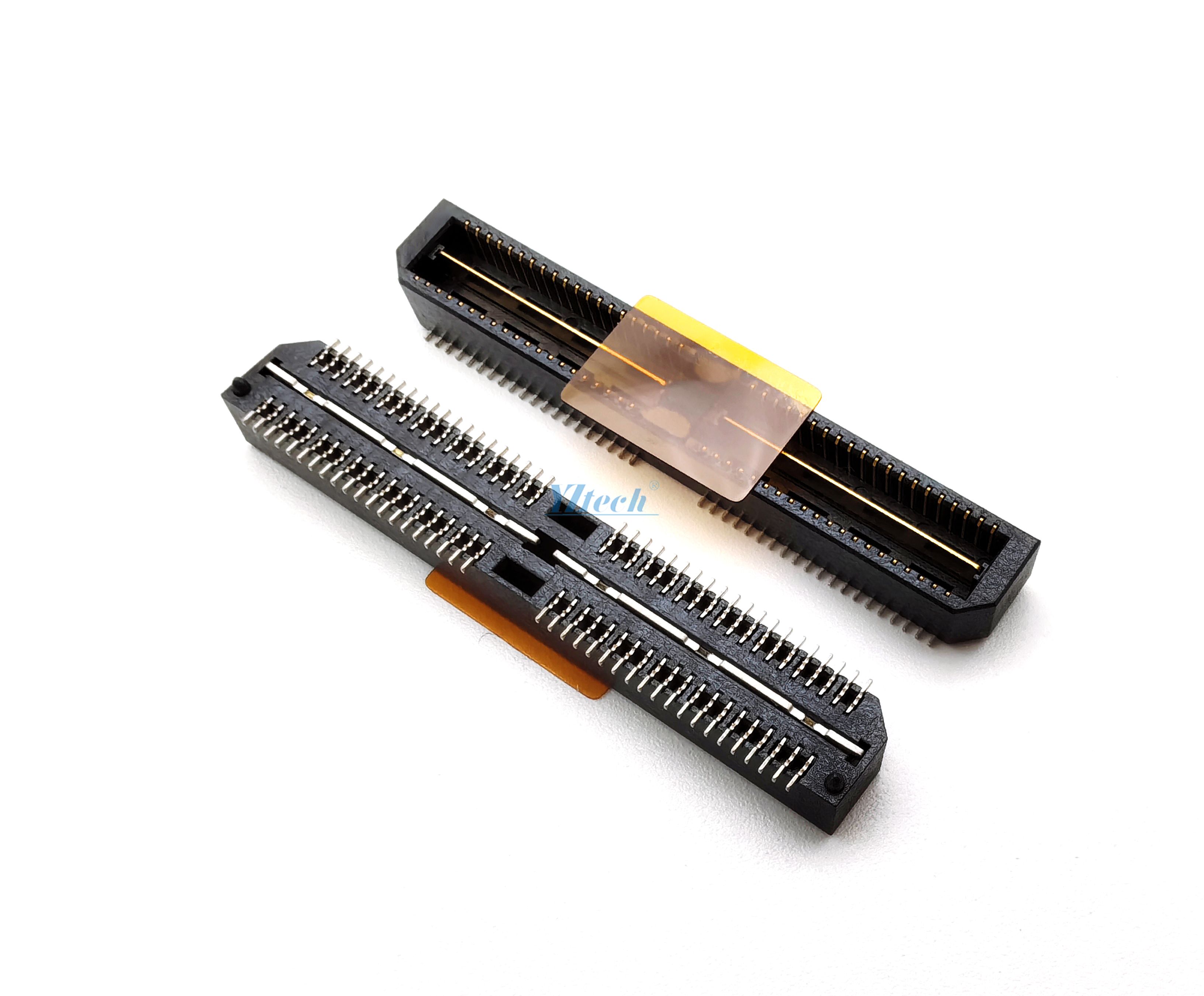 0.8mm DOUBLE ROW BTB PLUG高速板对板连接器：公座QTH0.8-80P-4.26H